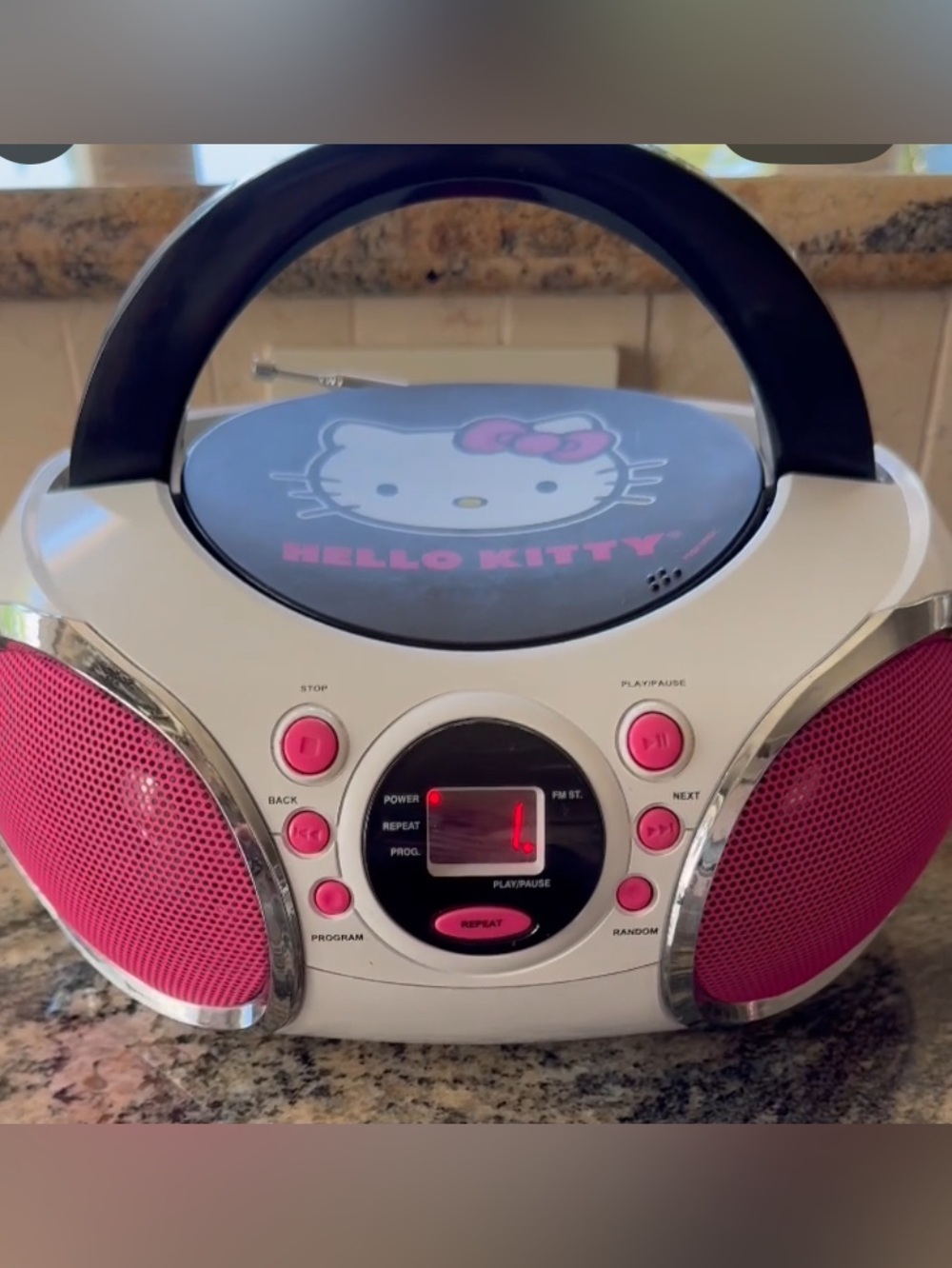 Hello Kitty CD Player - AM/FM Radio & Portable Boombox